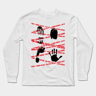 crime scene. fingerprints Long Sleeve T-Shirt